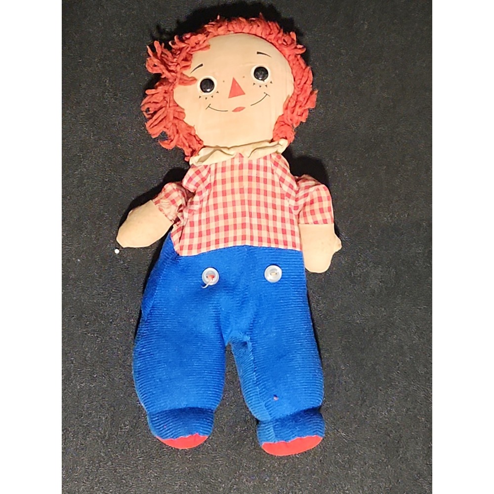 Vintage Knickerbocker Raggedy Andy Doll Original Outfit Stuffed Plush Toy